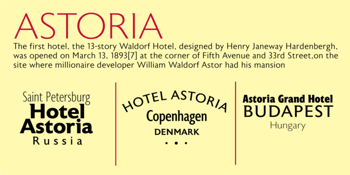 Astoria Family Font for Handmade Products
