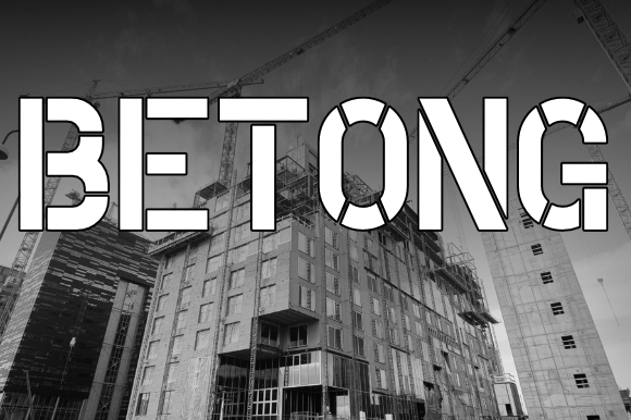 Betong Font: Monospaced Stencil Type for Digital Campaigns