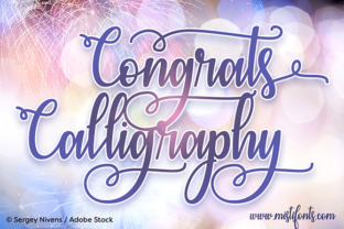 Congrats Calligraphy Font for Editorial Design