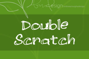 Double Scratch Font for Handmade Labels and Crafts