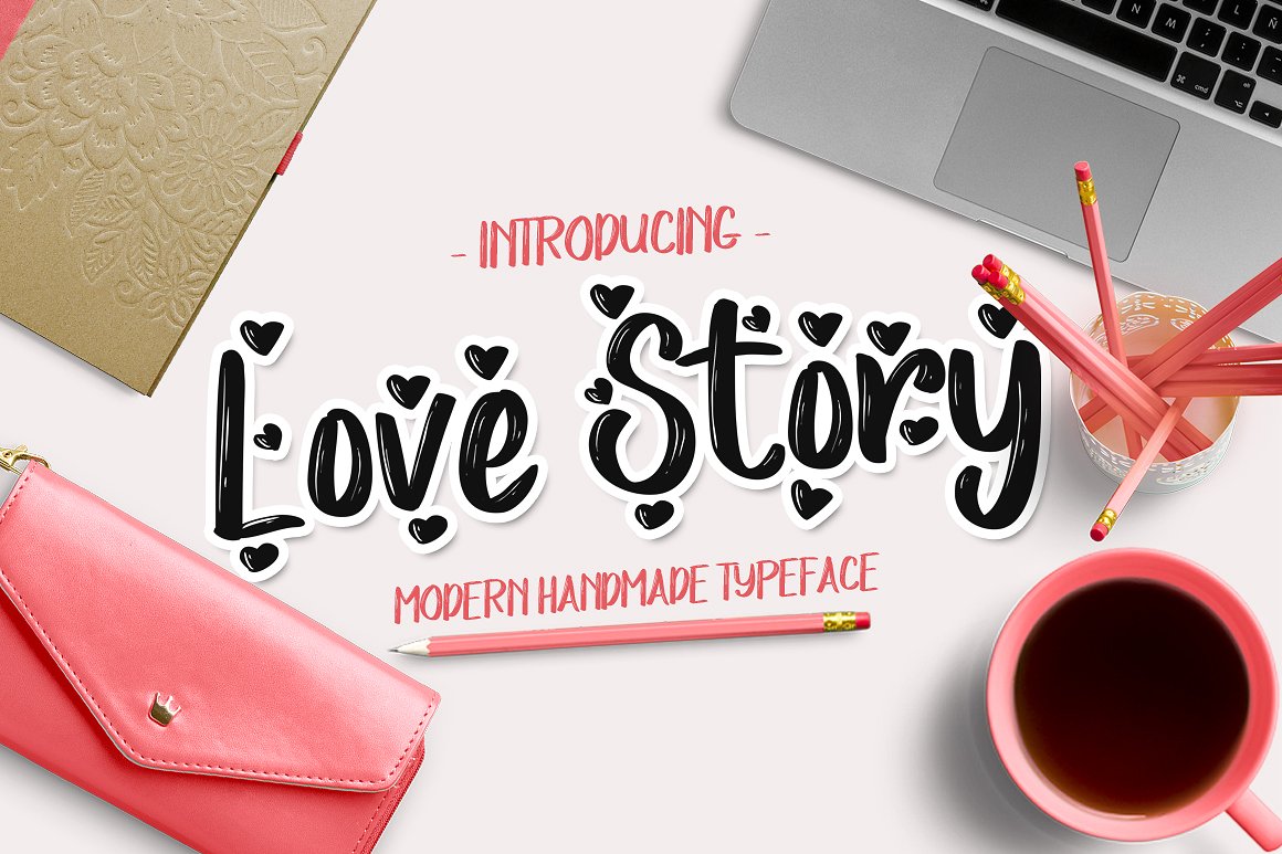 Love Story: A Handmade Font for Charming Branding