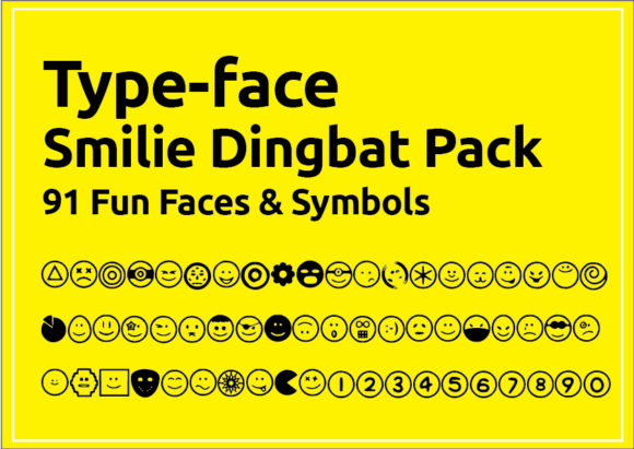 TypeFace Font: Expressive Emoji Dingbats for Crafters